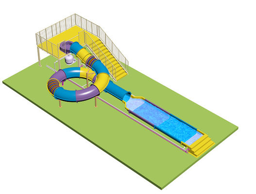 Slide cerrado para niños Slides de agua para el parque acuático Material de fibra de vidrio