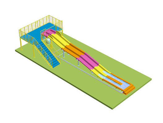 Diapositiva de la diapositiva del arco iris de los niños, toboganes acuáticos para Aqua Park Fiberglass Material