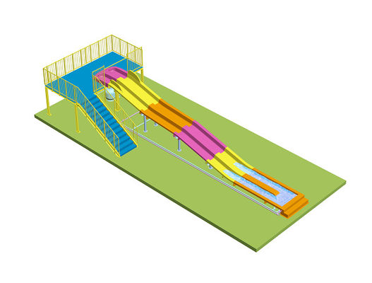 Los toboganes de agua del arco iris para niños para el parque acuático de fibra de vidrio
