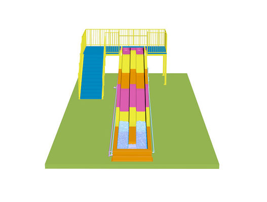 Los toboganes de agua del arco iris para niños para el parque acuático de fibra de vidrio