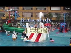 toboganes de agua de fibra de vidrio para niños, toboganes de agua de piscina exterior para niños con una altura de seguridad