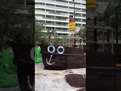 Equipo de juegos acuáticos Barco pirata, Fibra de vidrio Hiedro aerosol Juego acuático